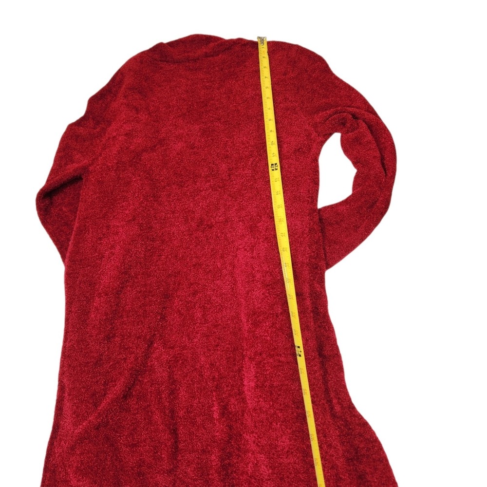 Barefoot Dreams Size S/M Red Cozy Chic Ultra Lite Open Front Cardigan Sweater - Picture 11 of 12